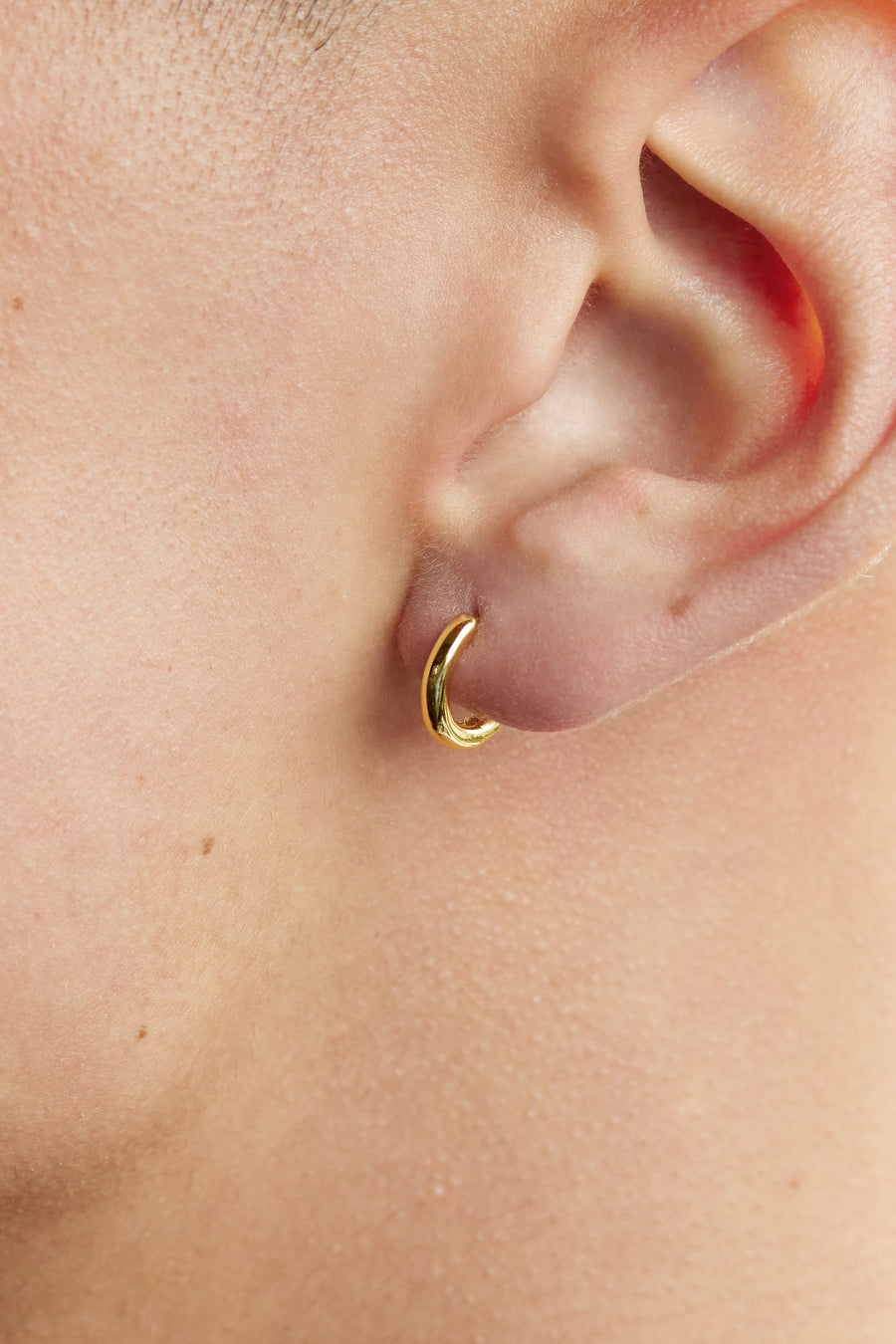 15mm Stainless Steel Hoop Earrings - 14K Gold